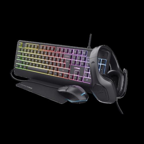 TRUST GXT 792 QUADROX 4-IN-1 GAMING BUNDLE "25155" (timbru verde 0.8 lei)
