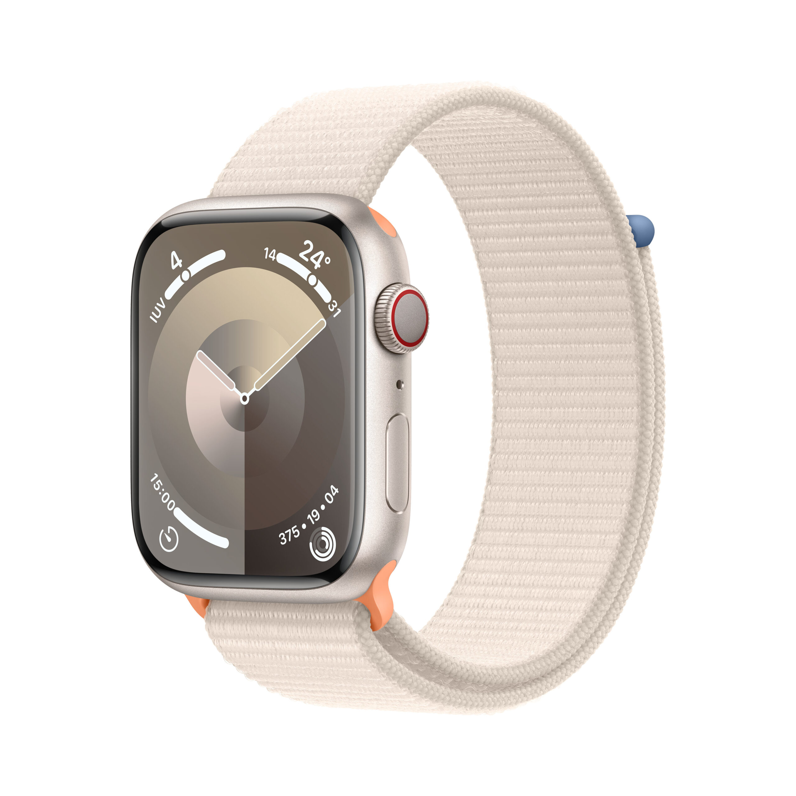 Smartwatch Watch Series 9 GPS + Cellular 45mm Starlight Aluminium Case with Sport Loop Starlight "MRMA3EU" (timbru verde 0.18 lei)