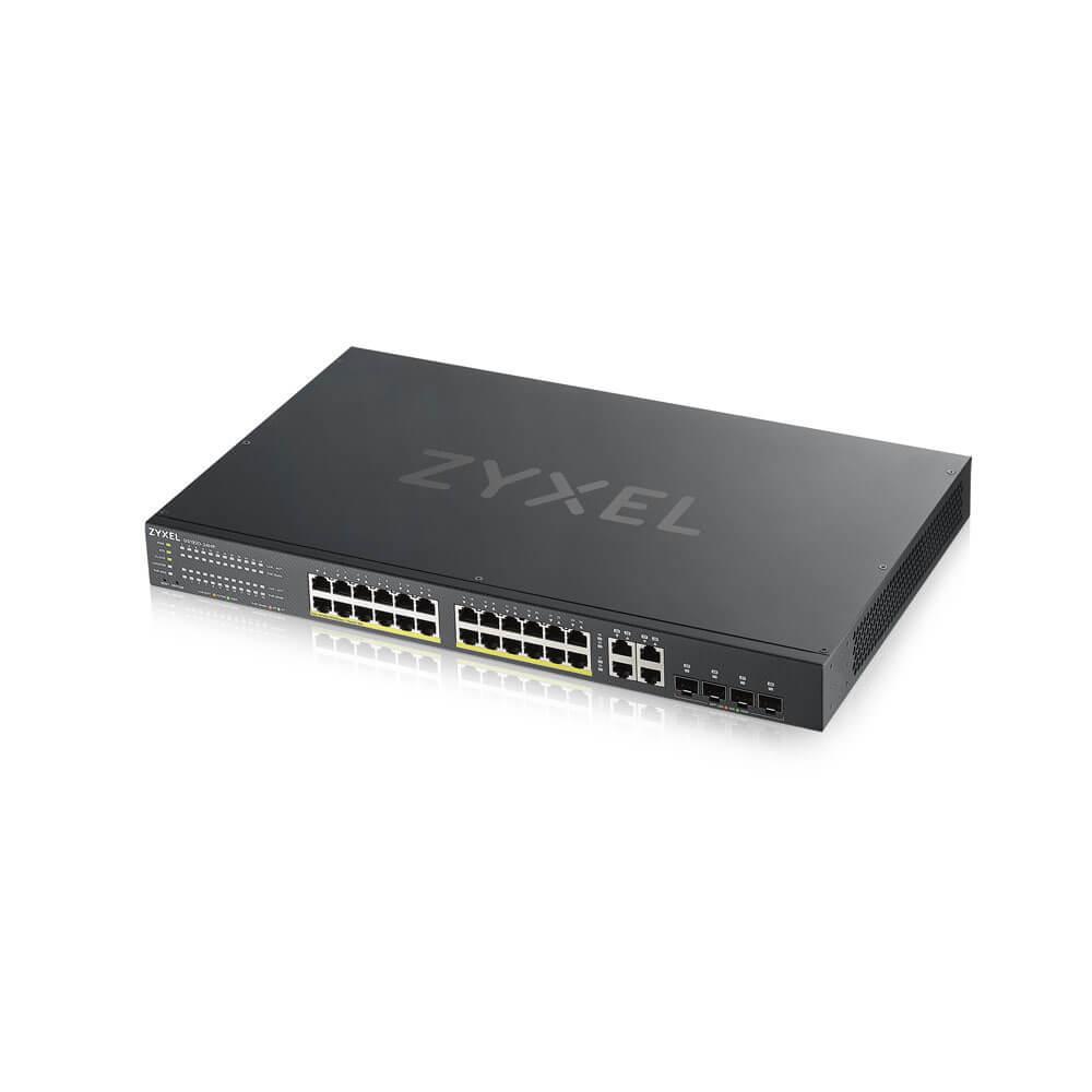 SWITCH PoE ZYXEL, "GS192024HPV2"port Gigabit x 24, managed, rackabil, carcasa metalica, "GS192024HPV2-EU010" (timbru verde 2 lei)