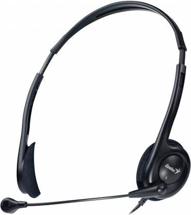 CASTI Genius, "HS-200C", cu fir, standard, utilizare multimedia, microfon pe brat, conectare prin Jack 3.5 mm, negru, "31710151100", (timbru verde 0.8 lei)