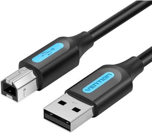 Cablu USB imprimanta Vention, 0.5m, USB-A 2.0 (T) la USB-B 2.0 (T), PVC, negru, "COQBD" (timbru verde 0.08 lei) -6922794748545