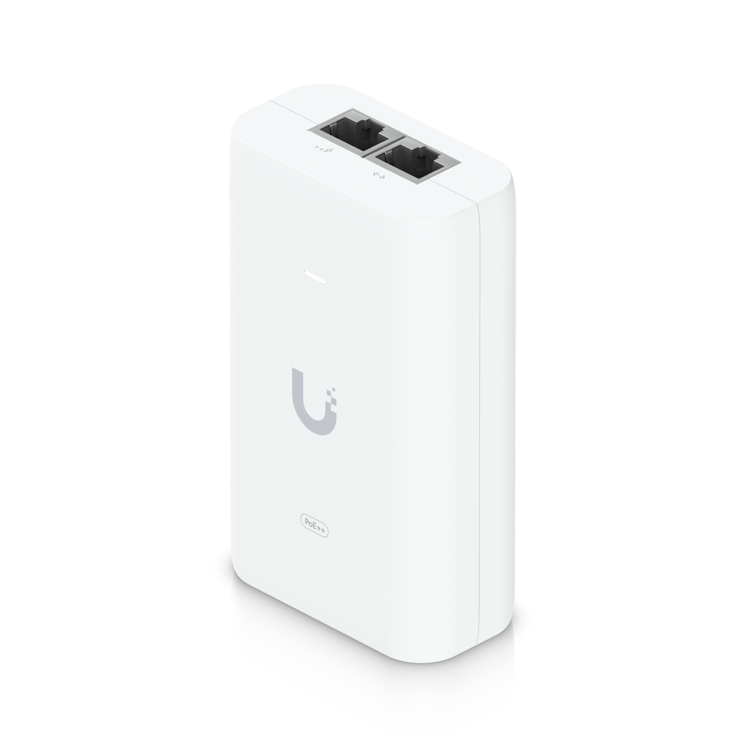 UBIQUITI PoE++ Adapter; Delivers up to 60W of PoE++; Surge, peak pulse, and overcurrent protection; Contains RJ45 data input, AC cable with earth ground, and PoE++ output; LED indicator for status monitoring. "U-POE-PLUS_PLUS-EU" (timbru verde 2 lei)