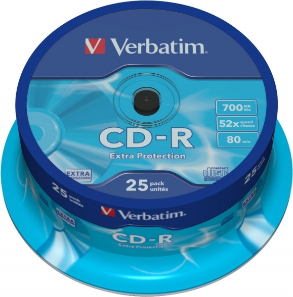 CD-R VERBATIM 700MB, 80min, viteza 52x, 25 buc, spindle, "43432"