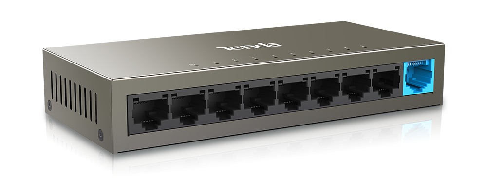 SWITCH TENDA, 9x 10/100Mbps auto-negotiation RJ45 ports, carcasa metalica, montare birou sau perete, "TEF1109D" (timbru verde 2 lei)