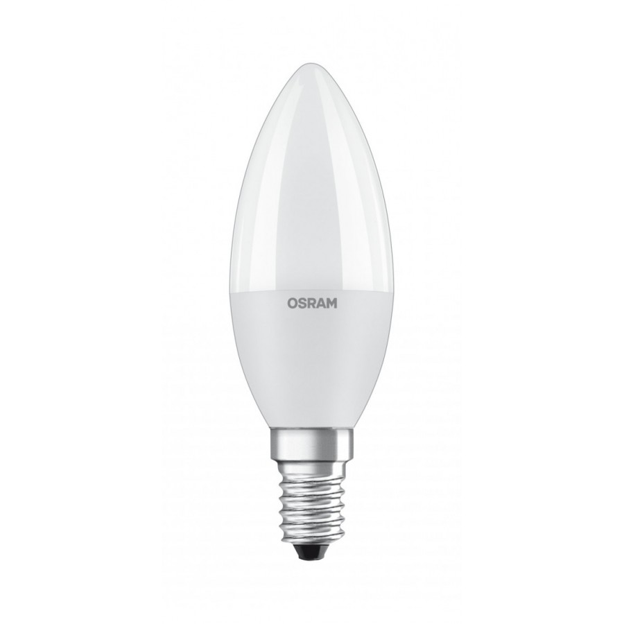 BEC LED Osram, soclu E14, putere 7W, forma lumanare, lumina alb calda, alimentare 220 - 240 V, "000004058075152915" (timbru verde 0.45 lei)
