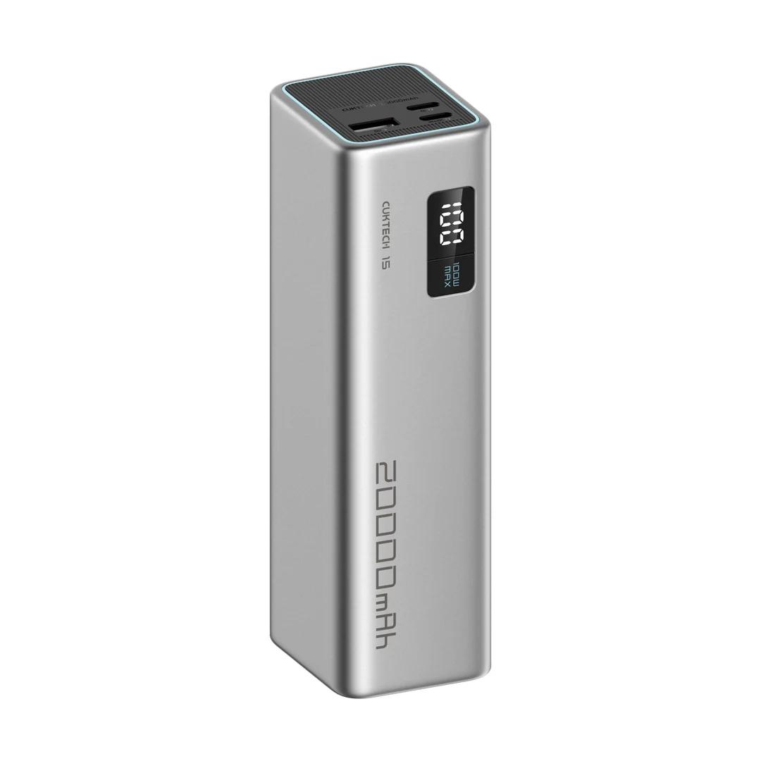 POWER BANK Cuktech Series 2C1A, 20000mAh, 85W, 1 x USB; 2 x USB Type-C, digital display pt. status baterie, gri "CUKP200XGLGR" (timbru verde 0.98 lei)
