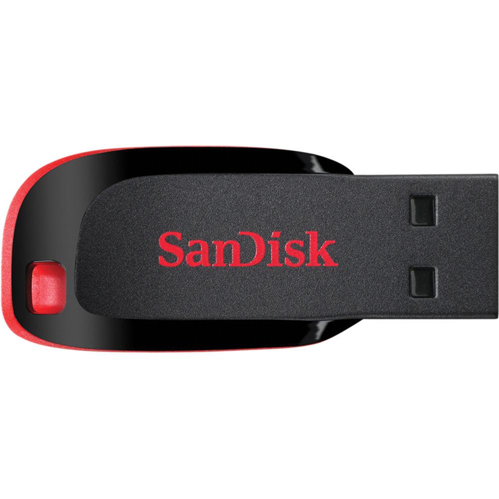 MEMORIE USB 2.0 SANDISK 64 GB, clasica, carcasa plastic, negru, "SDCZ50-064G-B35" (timbru verde 0.03 lei)