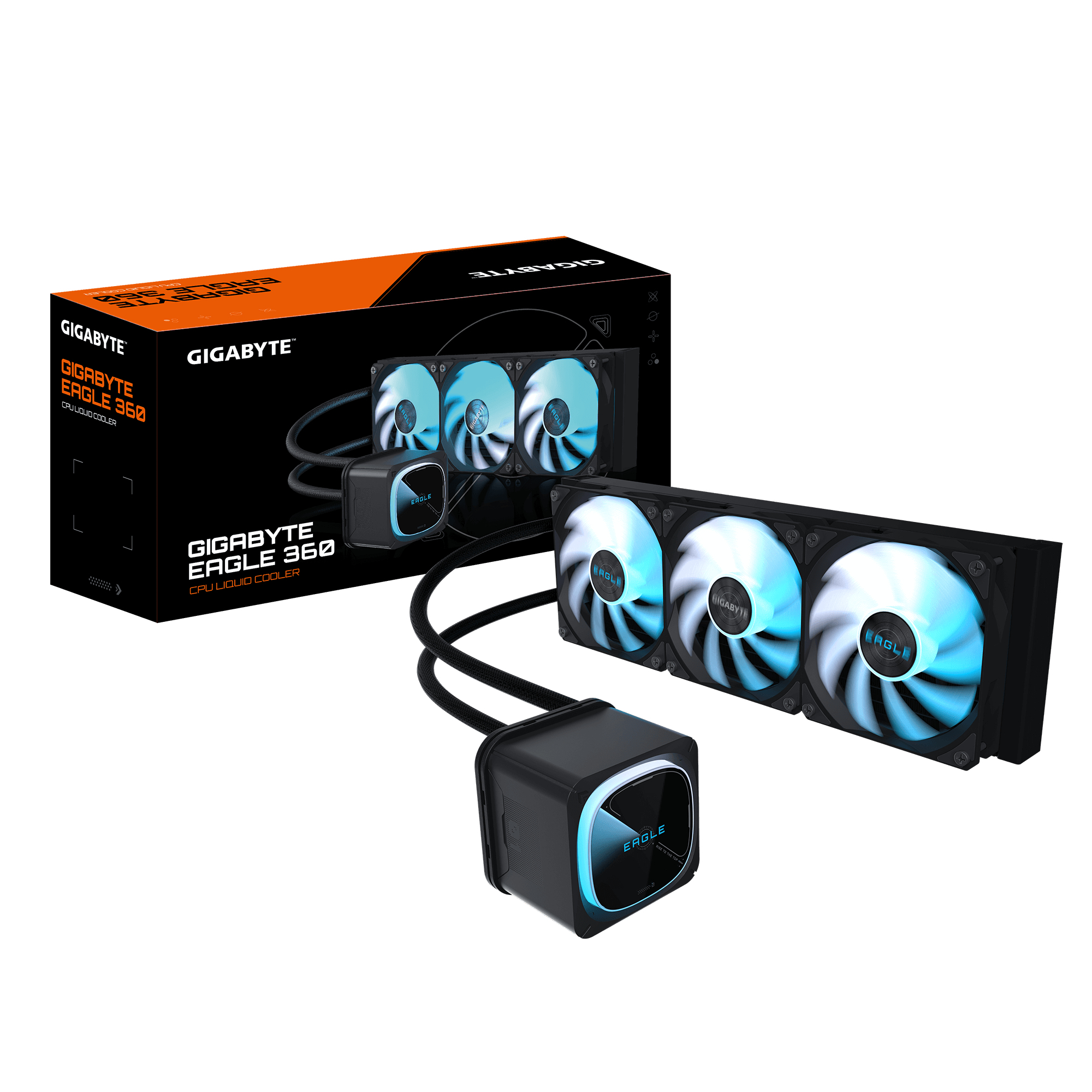 Cooler Lichid GIGABYTE EAGLE 360, Racire cu lichid, AIO 360mm, RGB, Intel/ AMD, Negru "GP-GIGABYTE EAGLE 360" (timbru verde 2 lei)