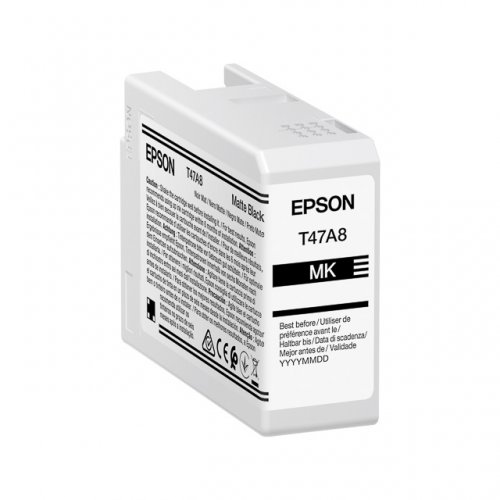 Cartus Cerneala Original Epson Matte Black, T47A8, pentru UltraChrome Pro 10, 50ml, (timbru verde 1.2 lei), "C13T47A800"