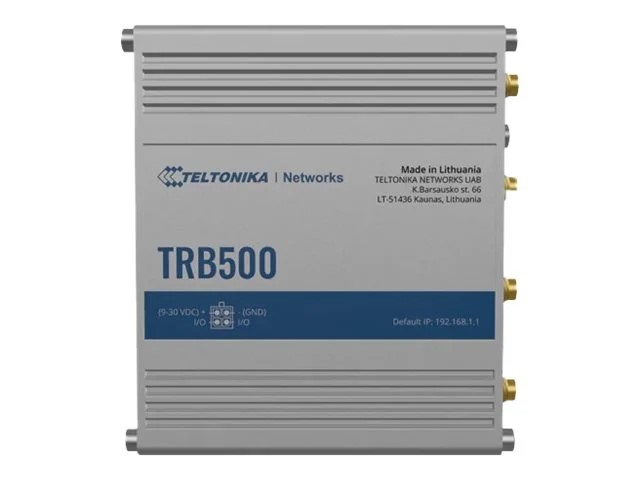 GATEWAY LTE Teltonika "TRB500", 1 x WAN port 10/100/1000 Mbps, 5G Sub-6Ghz 2.1/3.3 Gbps, 4G LTE Cat 20 pana la 2Gbps, 3G 42 Mbps "TRB500000000" (timbru verde 0.8 lei)