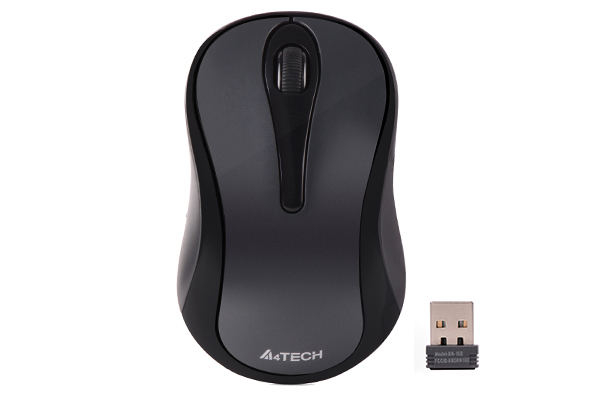 MOUSE A4tech, PC sau NB, wireless, 2.4GHz, optic, 1000 dpi, butoane/scroll 3/1, , gri, "G3-280N-GG" (timbru verde 0.18 lei)