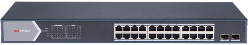 SWITCH. PoE Hikvision, port Gigabit x 24, SFP SFP x 2, rackabil, carcasa metalica, "DS-3E0526P-E/M" (timbru verde 2 lei)