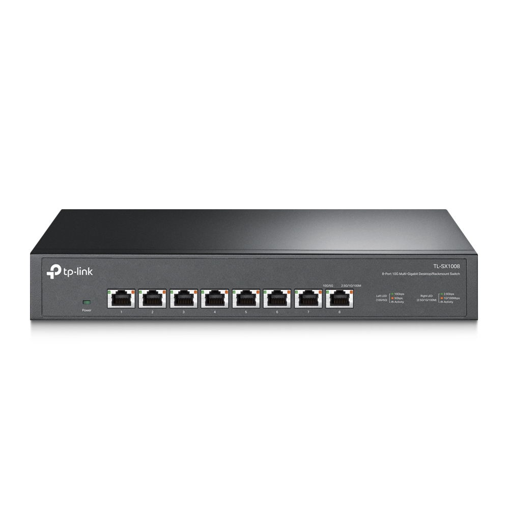 SWITCH TP-LINK 8 porturi 10G carcasa metalica "TL-SX1008" (timbru verde 2 lei)
