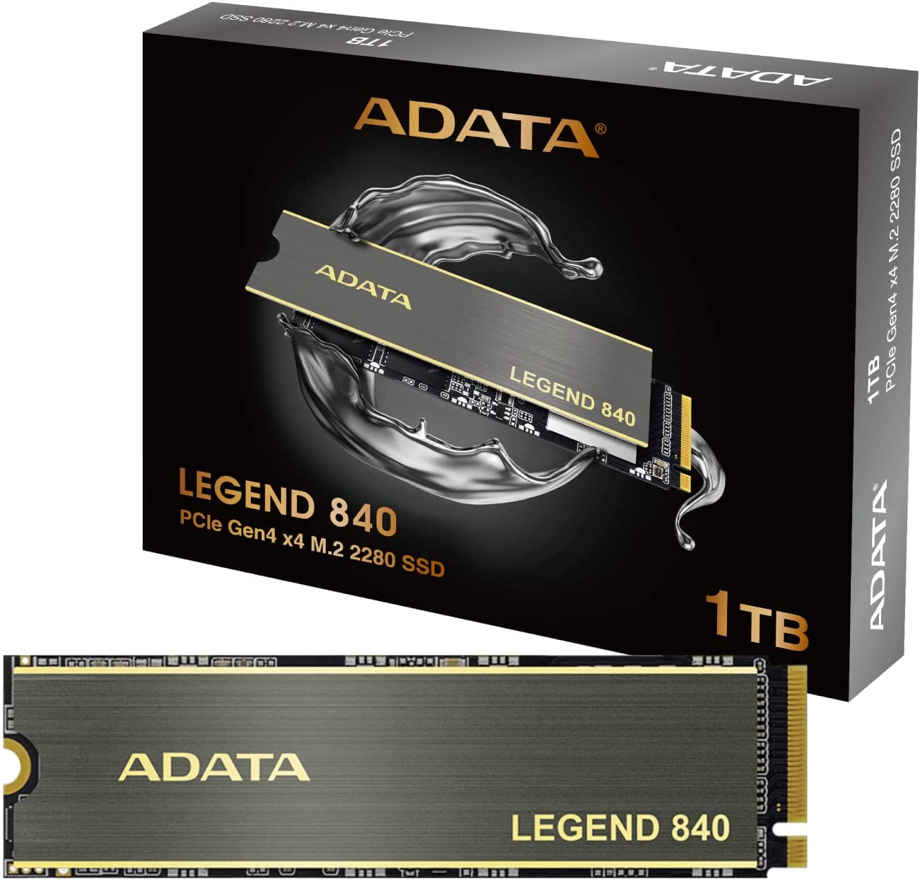 SAMPLE SSD ADATA, LEGEND 840, 1 TB, M.2, PCIe Gen4.0 x4, 3D TLC Nand, R/W: 5000/4750 MB/s, "S_ALEG-840-1TCS"