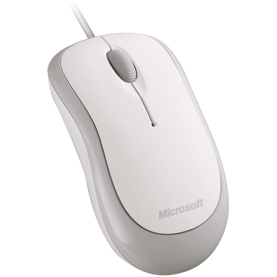 MOUSE MICROSOFT, PC sau NB, cu fir, USB, optic, nespecificat, butoane/scroll 3/1, , alb, "P58-00058" (timbru verde 0.18 lei)