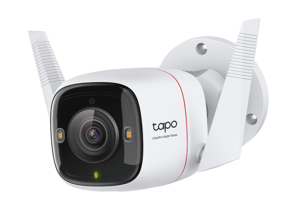 CAMERA IP Exterior TP-LINK , 2K QHD 2688×1520, IP66, dist. IR 30 m, tip lentila fixa 4 mm, 4 Mpx, RJ-45 + wireless, microfon, carcasa plastic, slot SD card da, "Tapo C325WB" (timbru verde 0.8 lei)