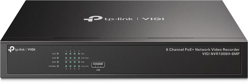 NVR TP-Link VIGI, 8 canale, capacitate max 10 TB, porturi HDMI | VGA | Retea RJ45 | 2 x USB 2.0, "VIGI NVR1008H-8MP" (timbru verde 2 lei)