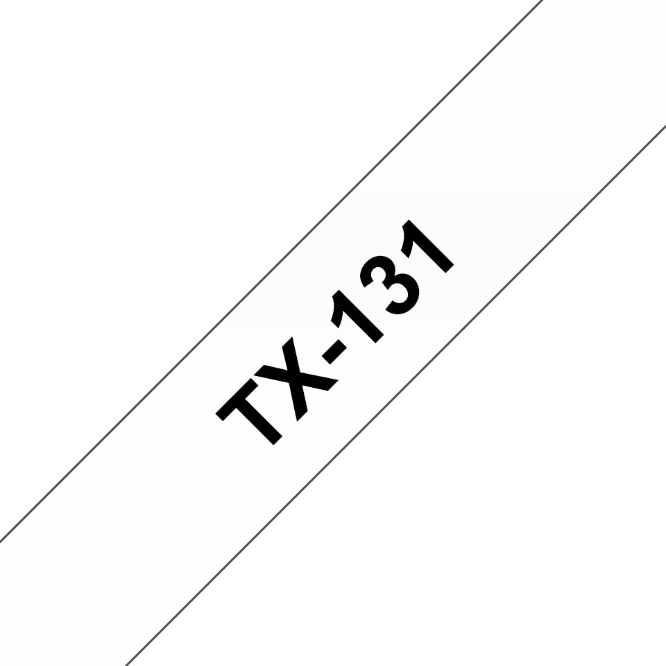 Banda laminata Original Brother Black on Clear, TX131, pentru E105|E110|H100|H101|H105|H110|H111|P300|128|200|1000|1010|1090|1100|1120|1130|1160|1170|1180|1190|1200|1230|1280|1290|6100|7100|ST1150, 12mm, incl.TV 0 RON, "TX131"