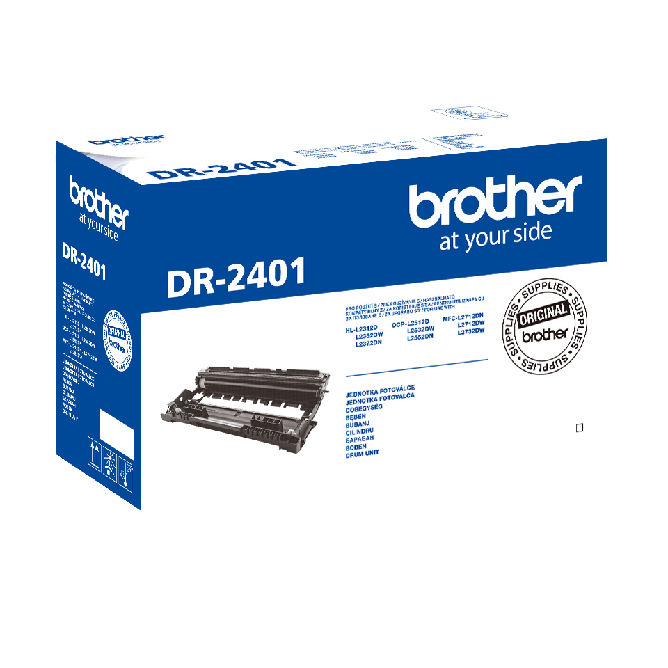 Drum Unit Original Brother Black, DR2401, pentru DCP-L2512|L2532|L2552|HL-L2312|L2352|L2372| MFC-L2712|L2732|L2752, 12K, (timbru verde 0.8 lei), "DR2401"
