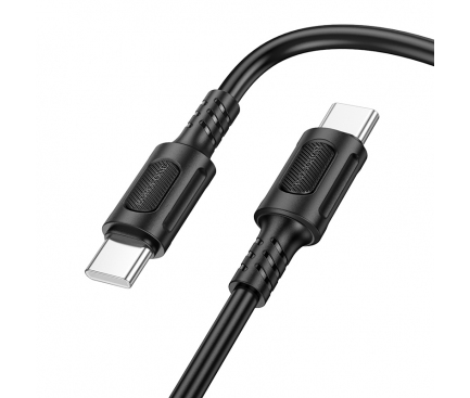 CABLU alimentare si date Borofone "BX111", Charging Data Cable pt. smartphone, USB Type-C la USB Type-C, 3A, 1m, negru "6941991115103" (timbru verde 0.18 lei)