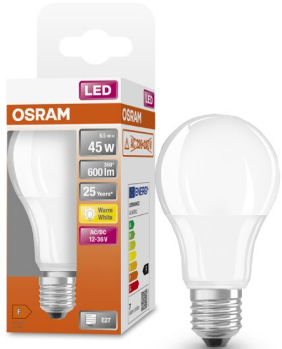 LEDSCLA45 6,5W/827 12-36VFR E27 FS1OSRAM "000004099854040368" (timbru verde 0.45 lei)
