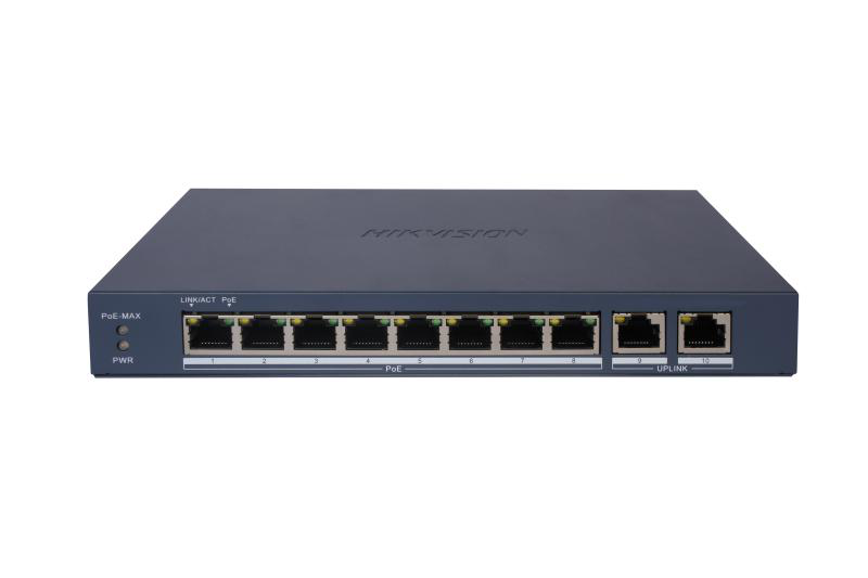 SWITCH GIGABIT 8PORTURI 8XPOE "DS-3E1510P-EI/M(B)" (timbru verde 2 lei)