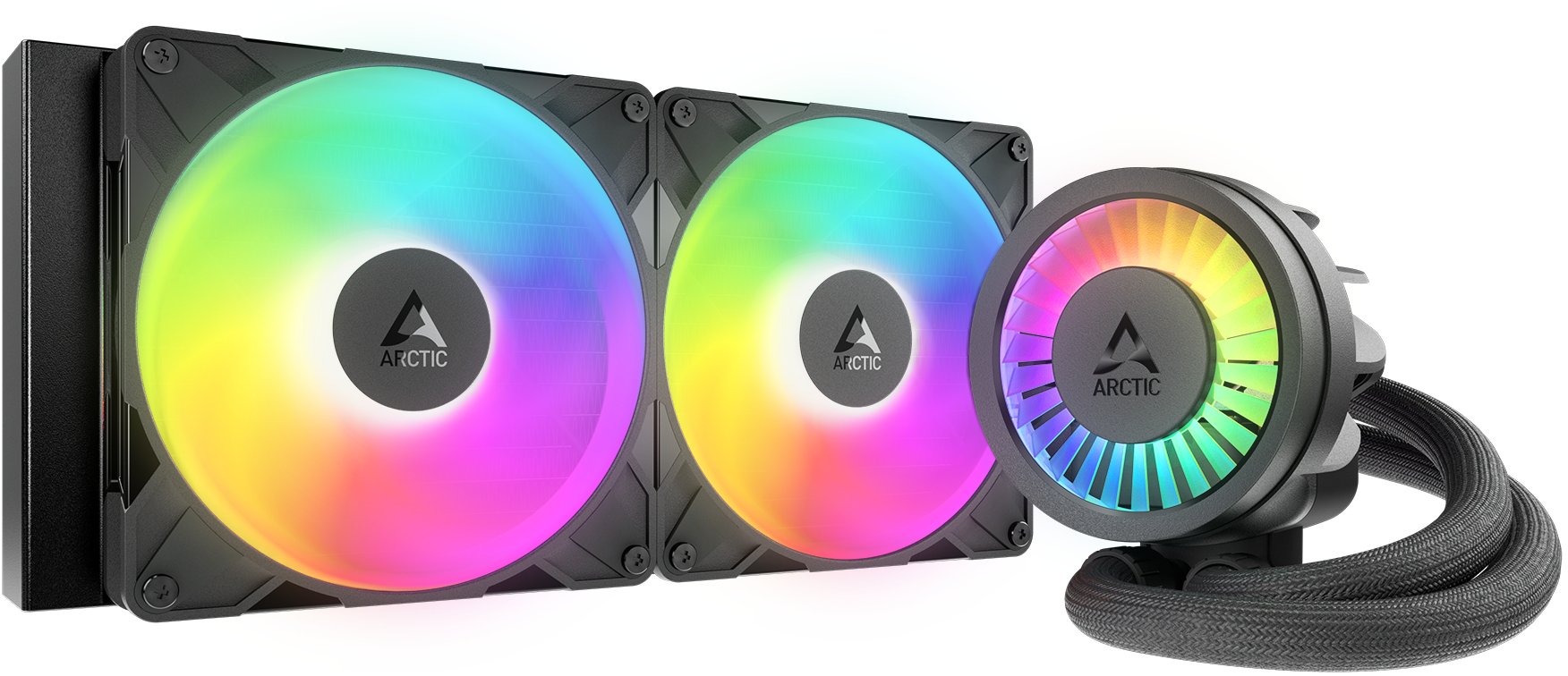COOLER Arctic "Liquid Freezer III Pro 280 A-RGB", skt. LGA1851, LGA 1700, AM4, AM5, racire cu lichid, 2 x 140mm P14 Pro ARGB, 800 - 2800 RPM, ARGB, negru "ACFRE00183A" (timbru verde 2.00 lei)
