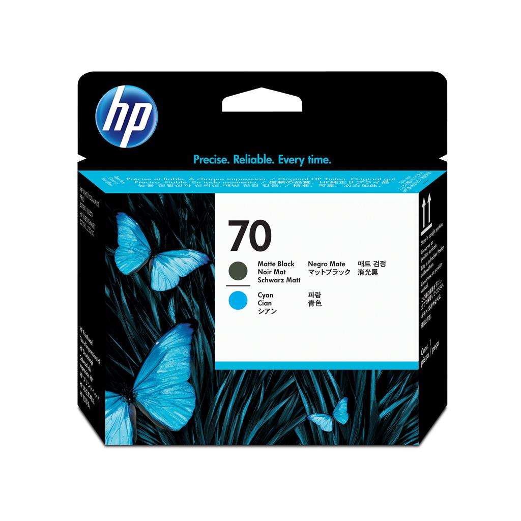 Cap Printare Original HP Black&Cyan, nr.70, pentru Design Jet Z3100|Z2100|Z5400|PhotoSmart B9180|9180GP|B8800|8850, , incl.TV 1.2incl.TV "C9404A"