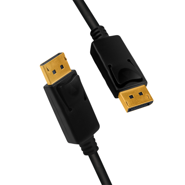 CABLU video LOGILINK, DisplayPort (T) la DisplayPort (T) 1.4, 3m, conectori auriti, rezolutie maxima 8K (7680 x 4320) la 60 Hz, plastic, triplu ecranaj, negru, "CV0121" (timbru verde 0.8 lei)