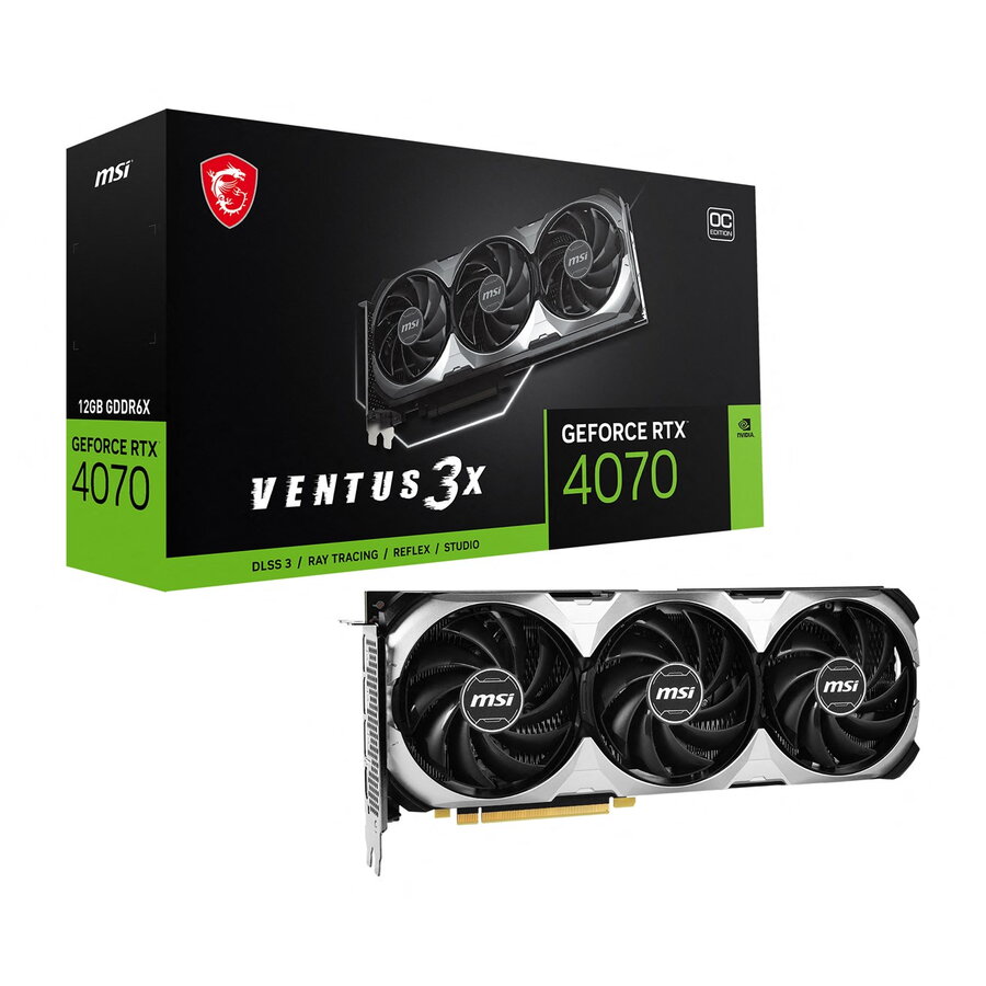 MSI GeForce RTX 4070 Ti VENTUS 3X E 12G OC 3xDP 1.4 1xHDMI 2.1 "GEFORCE RTX 4070 TI VENTUS 3X E 12G OC"