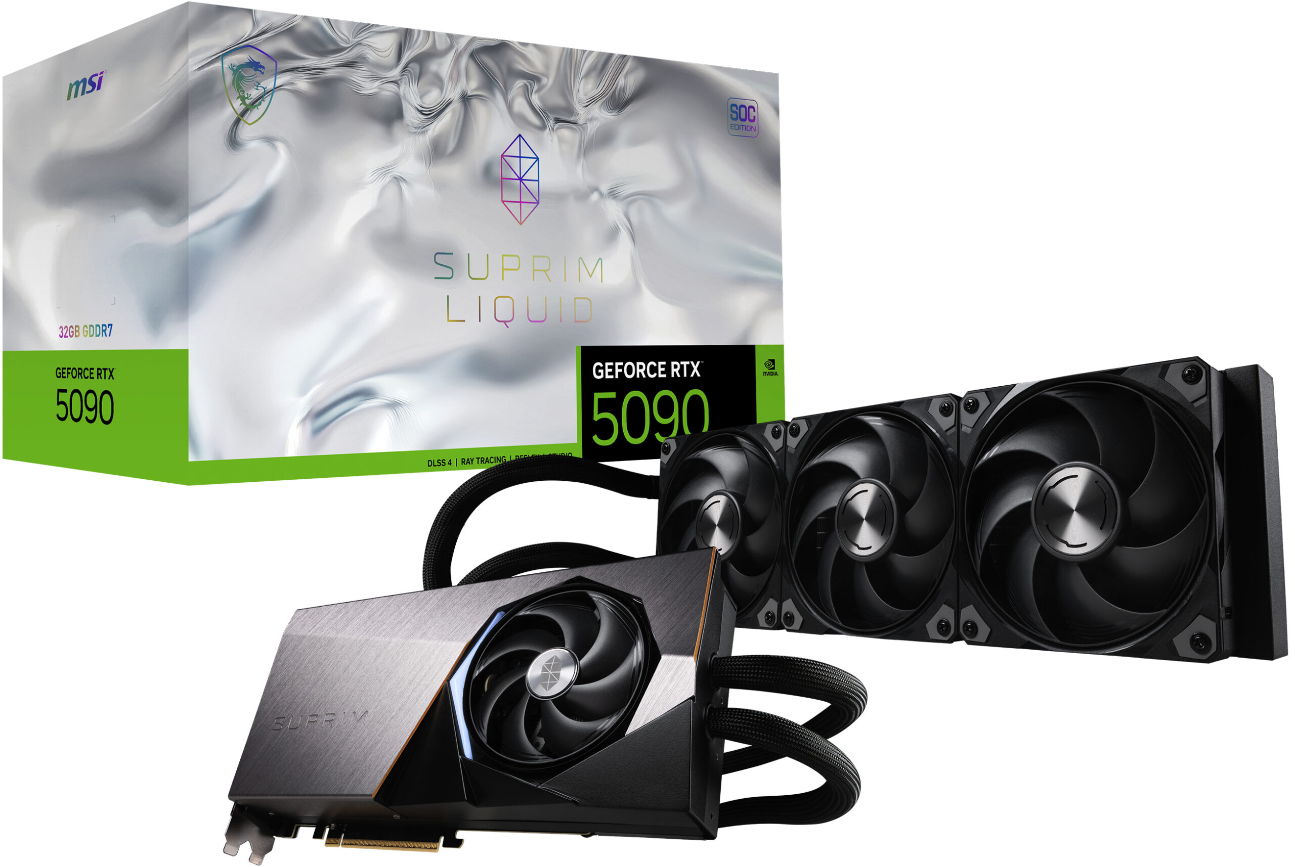 MSI GeForce RTX 5090 32G SUPRIM LIQUID SOC "GeForce RTX 5090 32G SUPRIM LIQUID SOC"