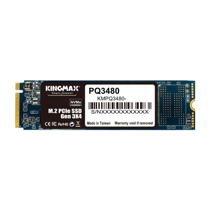 SSD KINGMAX, PQ3480, 1 TB, NVME M.2 2280 PCIe Gen 3x4, R/W: 2400/2100 MB/s, "KMPQ3480-1TB"