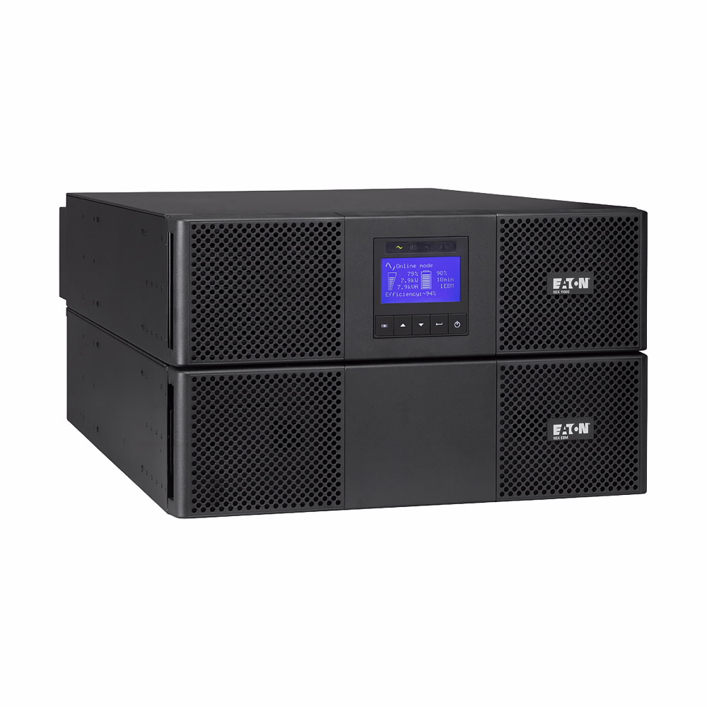 UPS Eaton, Online, Tower/rack, 4500 W, fara AVR, Terminal Block, display LCD, back-up 11 - 20 min. "9SX11KIRT" (timbru verde 11 lei)
