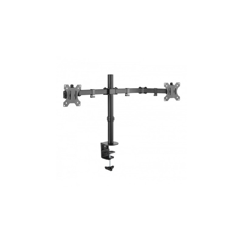 Suport de birou pentru doua monitoare, 13-32 inch, brate reglabile, Negru, Techly, ICA-LCD 582-D "ICA-LCD582-D"
