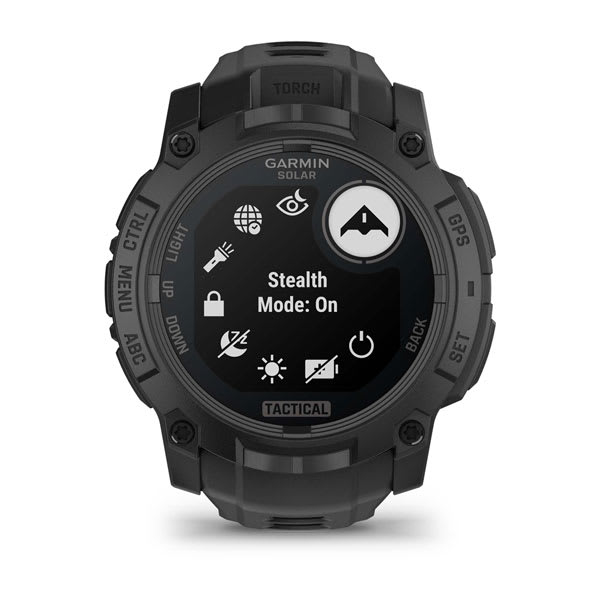 Smartwatch Instinct 3 50 mm, Solar, Tactical Edition, Black with Black Band "010-02935-50" - imagine 4