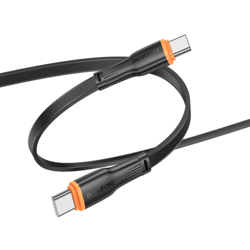 CABLU alimentare si date Borofone "BX118", Charging Data Cable pt. smartphone, USB Type-C la USB Type-C, 60W 3A, 1m, negru "6941991120961" (timbru verde 0.18 lei)