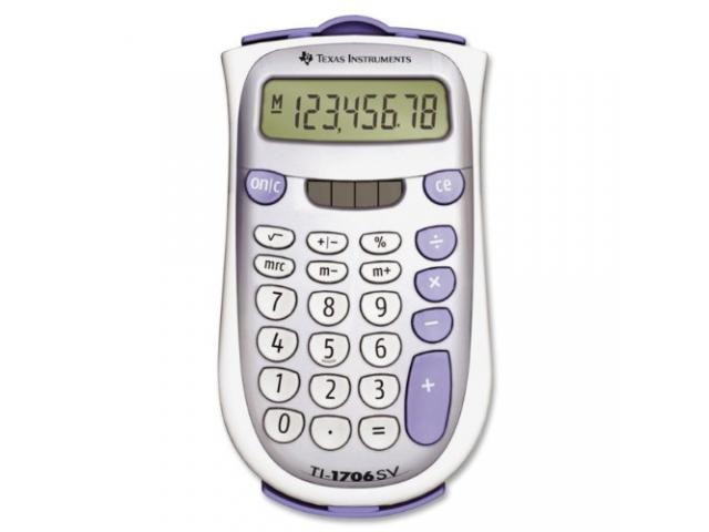 CALCULATOR de BIROU Texas Instruments TI-1706 SV, 8-digit, giant SuperView display and dual power, change sign (+/-) "TI000034" (timbru verde 0.18 lei)