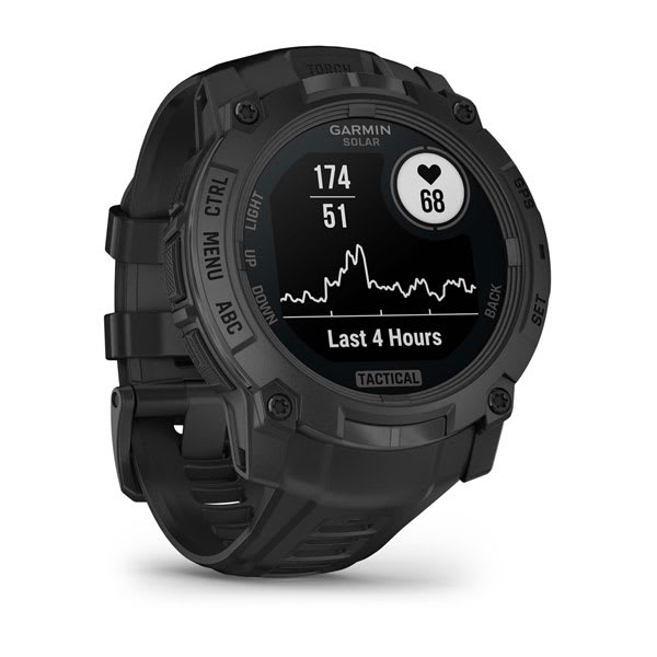 Smartwatch Instinct 3 50 mm, Solar, Tactical Edition, Black with Black Band "010-02935-50" - imagine 3