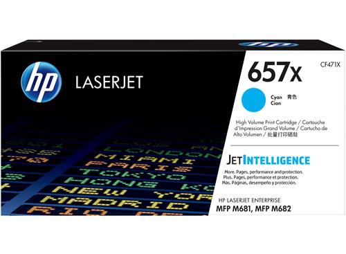 Toner Original HP Cyan, nr.657X, pentru Laser Jet MFP 681z|681f|682z|681dh, 23k, incl.TV 1.2incl.TV "CF471X"