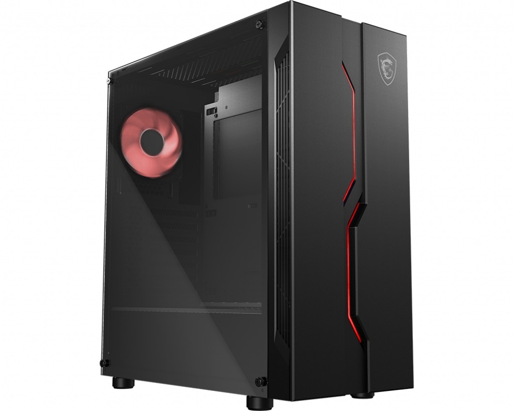 CARCASA MSI Middle Tower, ATX, "MAG VAMPIRIC 010M", fara sursa, sticla securizata, fan x 1, USB 3.2 gen 2x1, USB 2.0x2, Jack 3.5 mmx1, mesh, negru "MAG VAMPIRIC 010M" (timbru verde 0.08 lei)