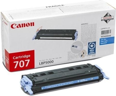 Toner Original Canon Cyan, CRG-707C, pentru LBP 5000|LBP 5100, 2K, (timbru verde 1.2 lei) , "CR9423A004AA"