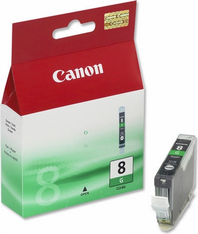 Cartus Cerneala Original Canon Green, CLI-8G, pentru IP6700|Pro 9000, , (timbru verde 0.15 lei), "BS0627B001AA"