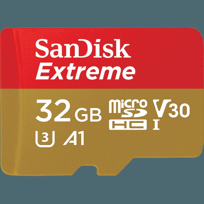 CARD MicroSD SANDISK, 32 GB, microSDHC, clasa 10, standard UHS-I U3, "SDSQXAF-032G-GN6MA" (timbru verde 0.03 lei)