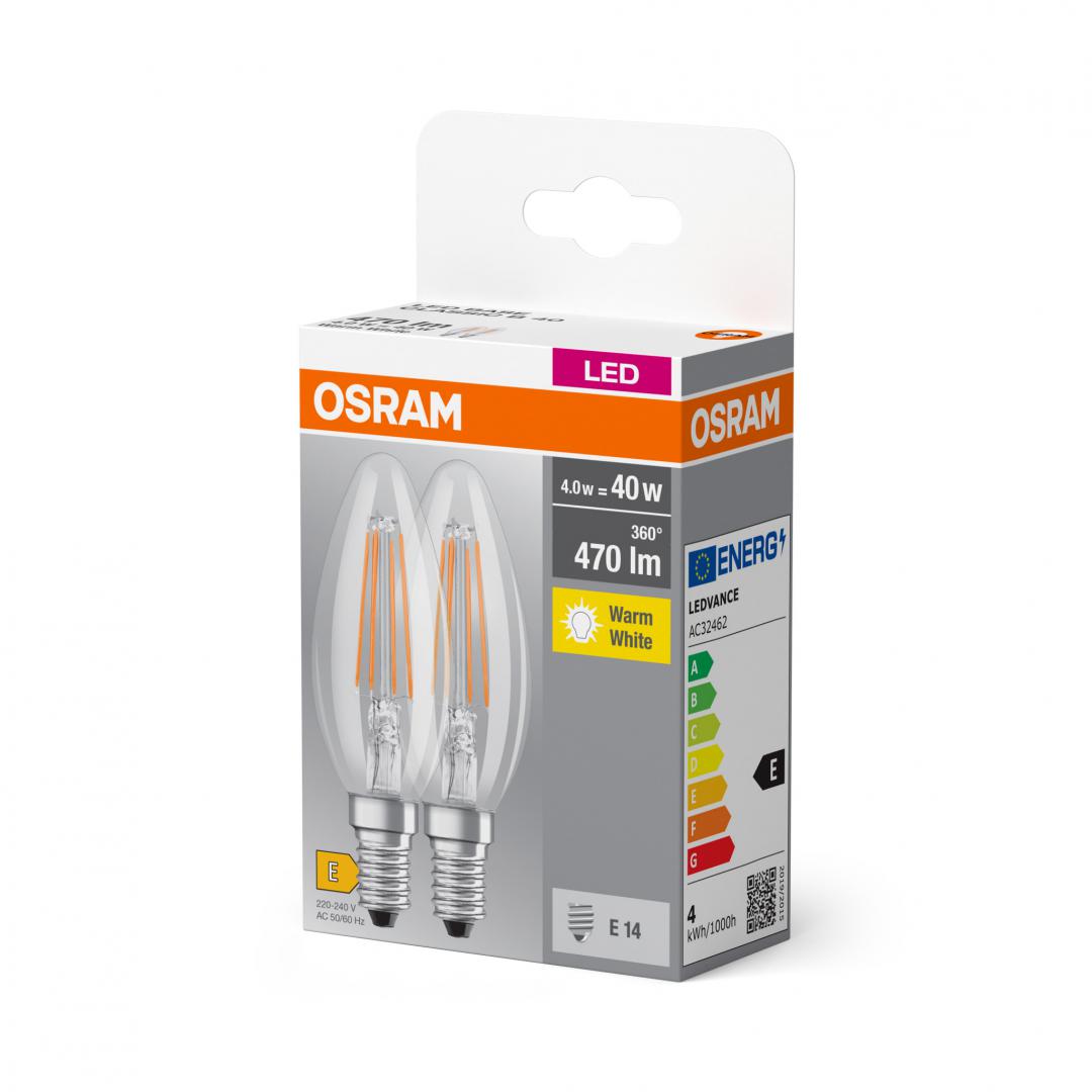 BASECLB40 4W/827 230V FIL E14 FS2 OSRAM "000004099854090226" (timbru verde 0.45 lei)