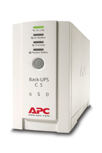 UPS APC "Back-UPS CS",Line Int. cu manag,mini tower,650VA/400W,IECx4,1xRBC17,LED,back-up 11-20 min.,"BK650EI",prelung garantie (WBEXTWAR1YR--01/W BEXTWAR3YR--01),(timbru verde 11 lei)
