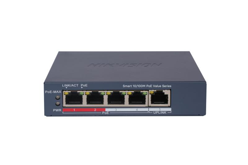 SWITCH 4PORTURI 4XPOE SMARTMANAGED "DS-3E1105P-EI/M(V2)" (timbru verde 2 lei)