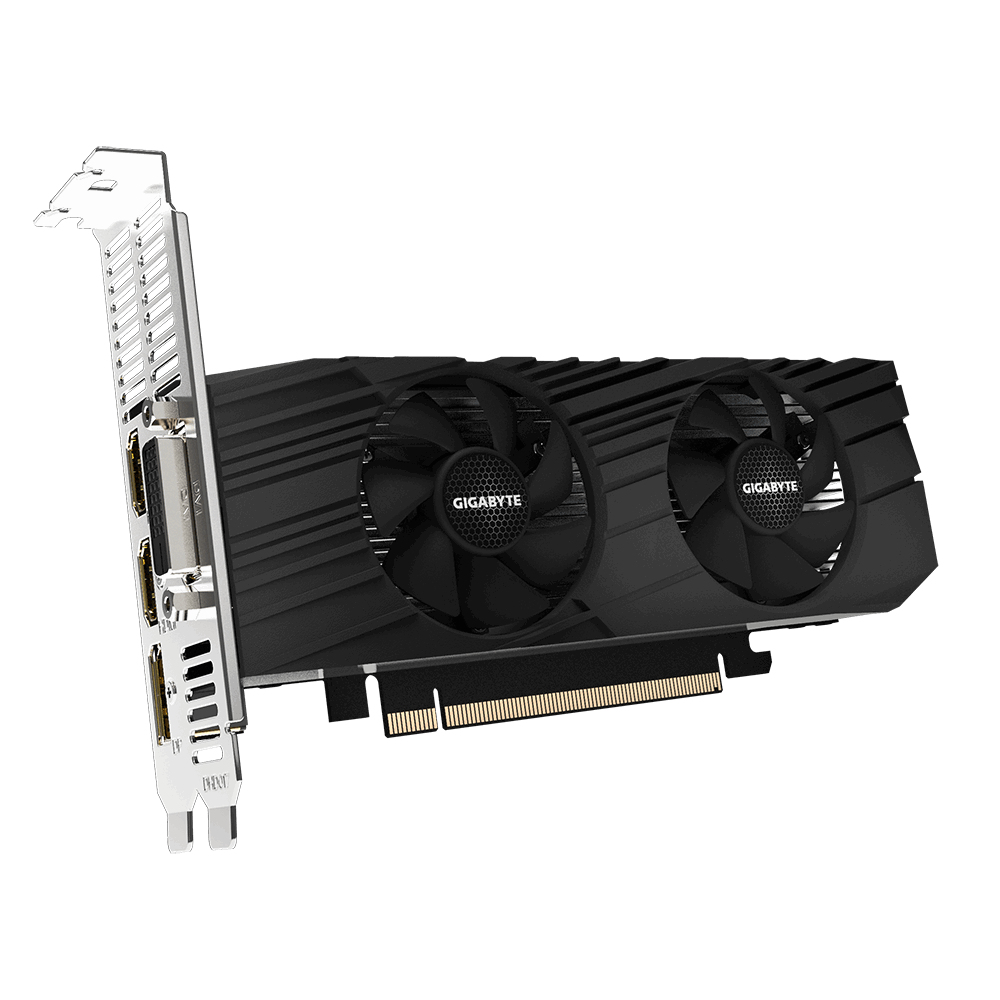 GIGABYTE GeForce GTX 1650 D6 OC Low Profile 4GB GDDR6 VGA PCI Express 3.0 x16 DS STOCK REFURBISHED (P)"TPN - GV-N1656OC-4GL" - imagine 2