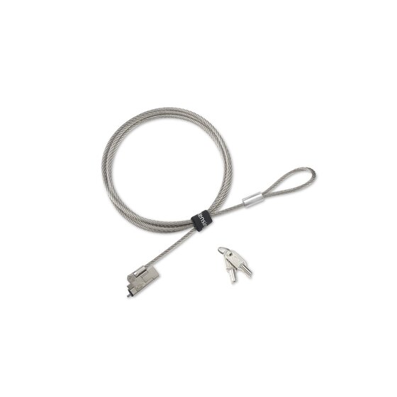 CABLU securitate KENSINGTON pt. notebook slot Nano, cheie standard, compatibil cu slot slim nano,1.8m, cablu otel carbon, 5mm, permite pivotare si rotire cablu, "NanoSaver" "K60630WW" (timbru verde 0.8 lei)