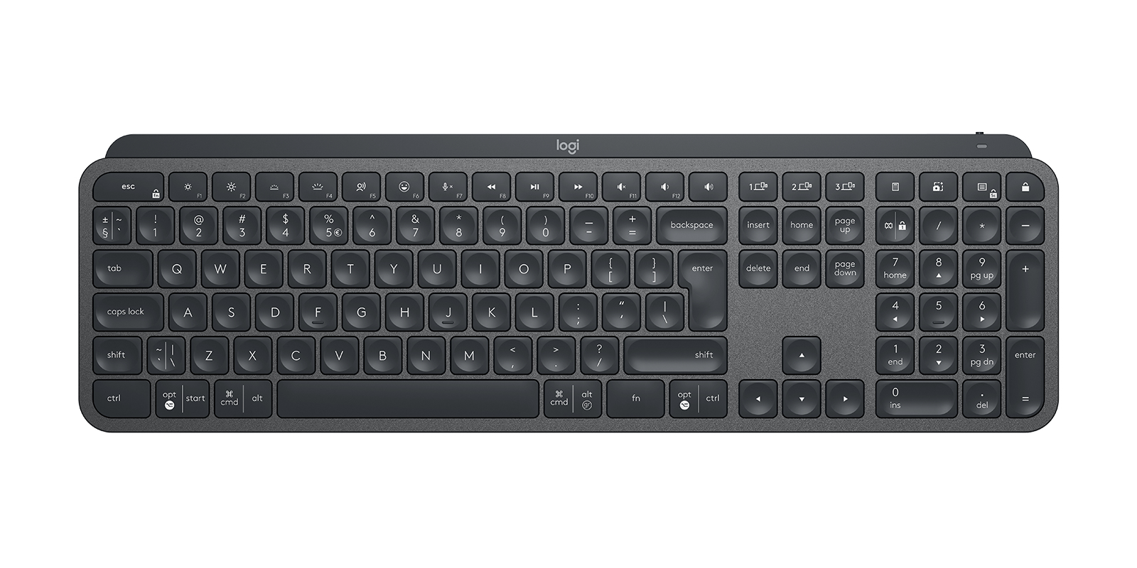LOGITECH MX Keys Bluetooth Illuminated Keyboard - GRAPHITE- US INTL - B2B "920-010251" (timbru verde 0.8 lei)
