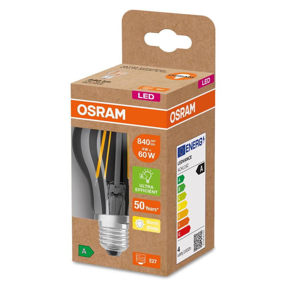 LED CLA60 4W/830 230V FIL EA E27FS1OSRAM "000004099854009976" (timbru verde 0.45 lei)